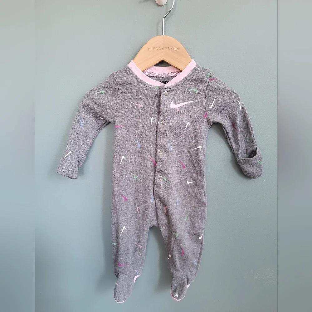 Nike Multicolor Swoosh Gray Kids Footie